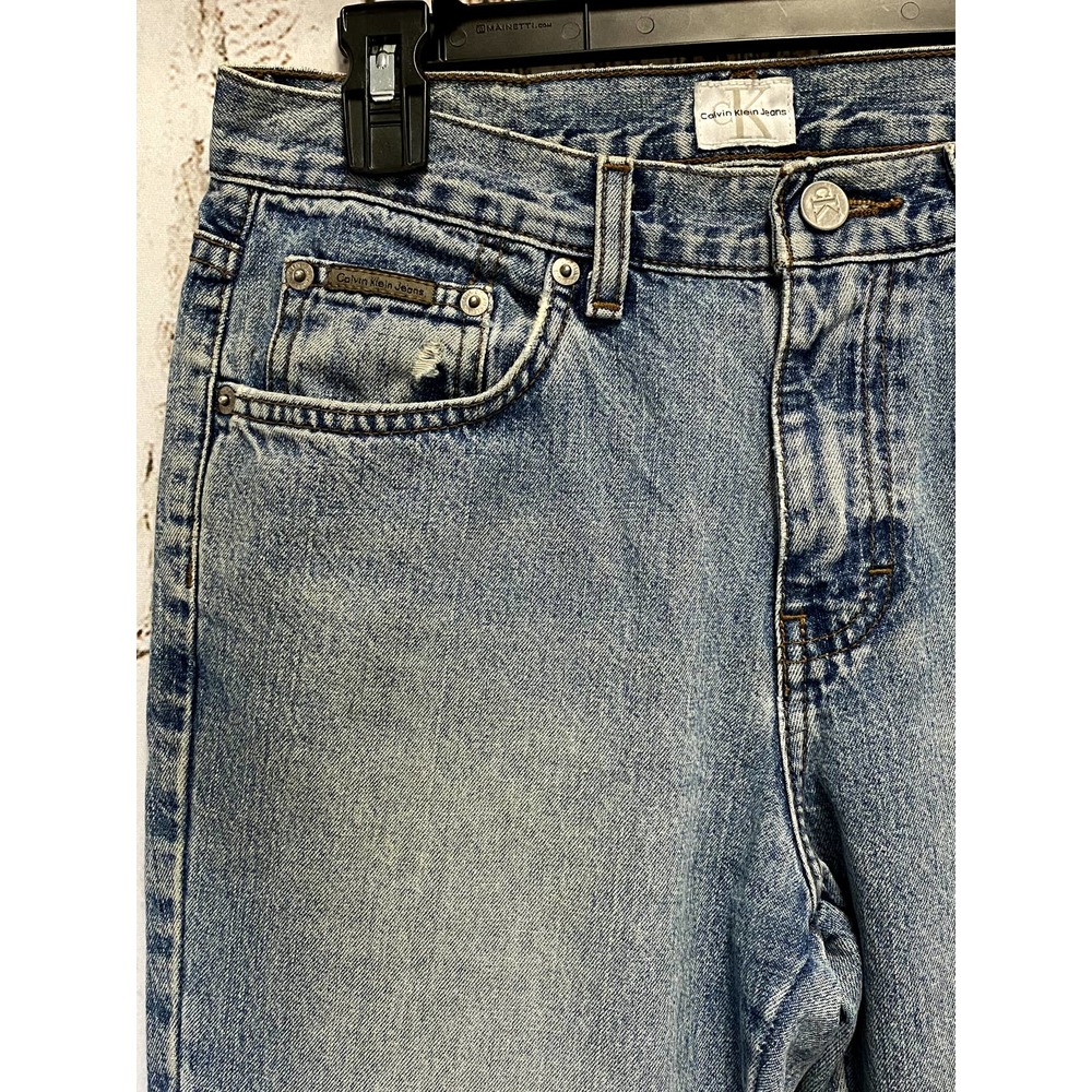 Calvin Klein Blue Sandblast Bootcut Jeans - Picture 3 of 5
